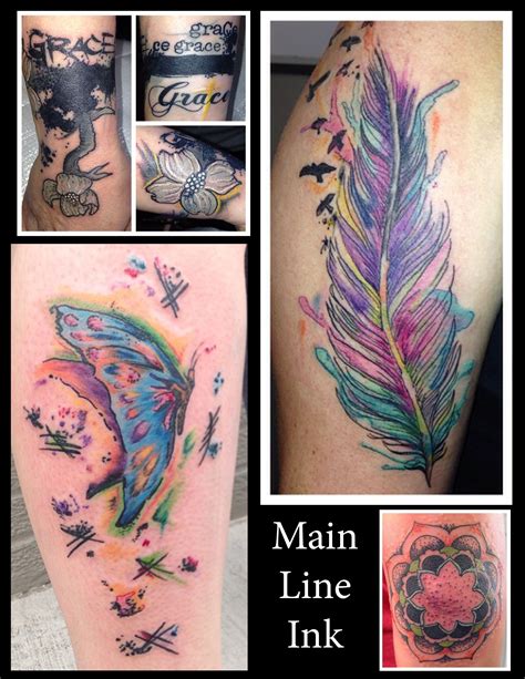 Butterfly Watercolor Feather Water Color Tattoo Elbow Tattoos Main Line