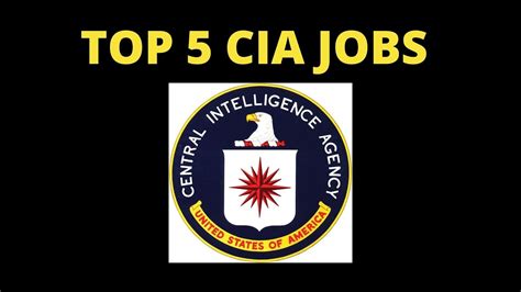 Top 5 Cia Jobs Central Intelligence Agency Youtube