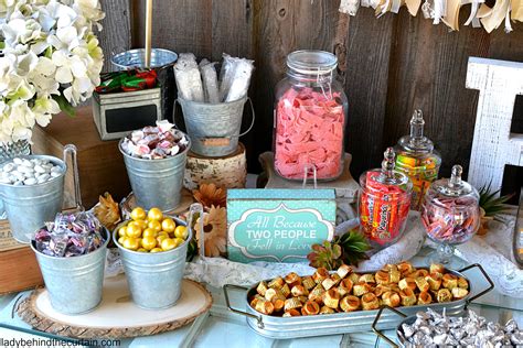 rustic wedding candy buffet