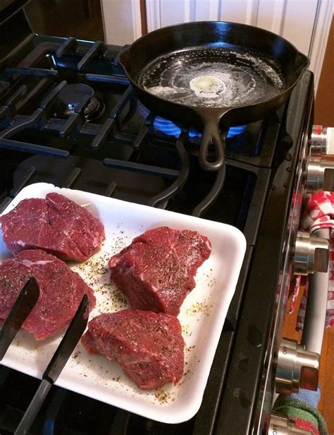 At the very least use a place a pat of butter on top of the steak, then allow this side to cook for an additional two minutes. Learn how to select, maintain, and cook on vintage cast iron (With images) | Cast iron cooking ...