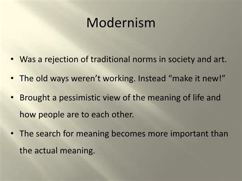 Ppt Modernism American Literature 1914 1945 Powerpoint