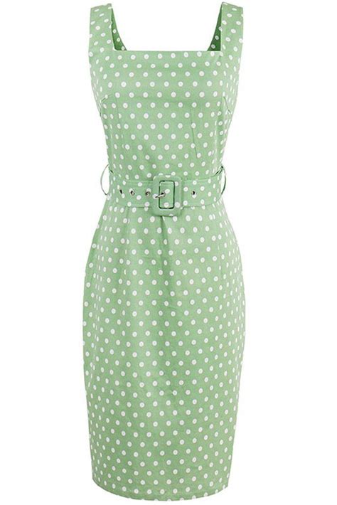 Looking Fresh In Our Green Polka Dot Bodycon Dress Https