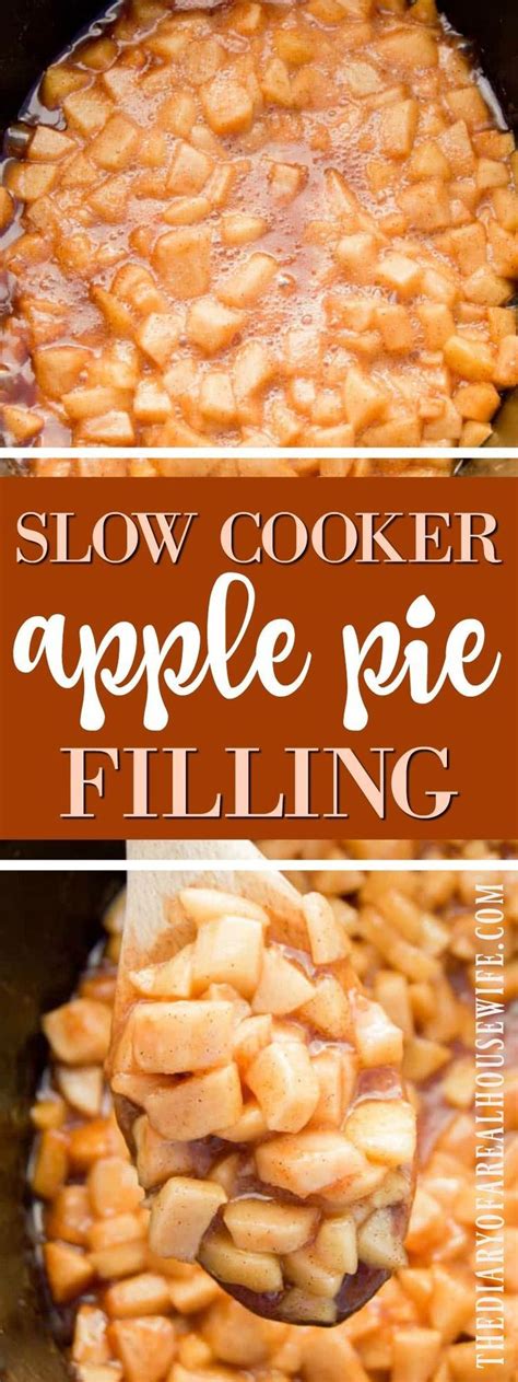 Slow Cooker Apple Pie Filling Slow Cooker Apples Apple Pies Filling Crockpot Dessert Recipes