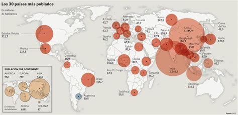 Países Más Poblados Del Planeta Mapamundi Mapa Ciudad Y Mapas Del Mundo