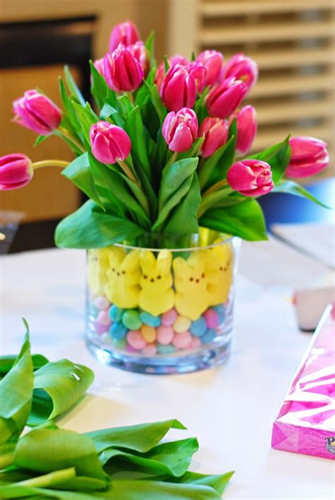 Glamvolution Easter Centerpiece Tulips Peeps And Jelly Beans