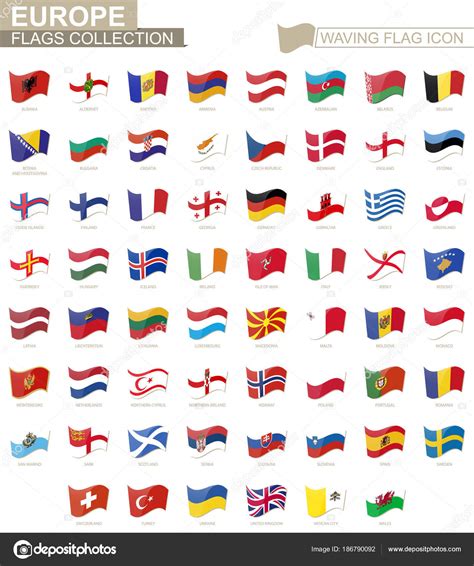 Flags Of Europe Full Vector Collection World Flags Stock Images