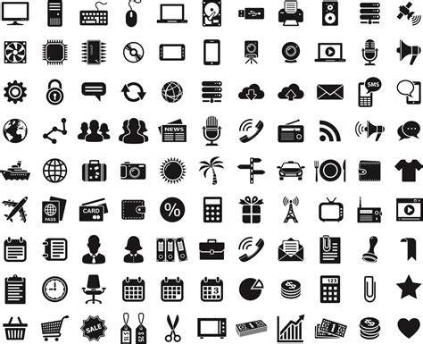 Значки иконки объекты Бесплатные векторные клипарты рисунки