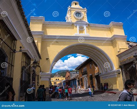 Arch Famous Landmark Antigua Guatemala Editorial Image Image Of