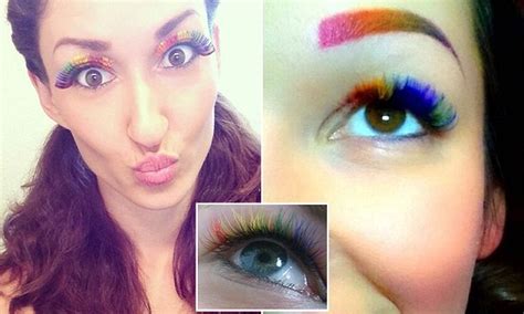 rainbow eyelashes are the latest beauty trend on instagram daily mail online