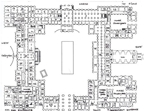 Winter Palace Research Plan And List Of The 1st Floor Of The Winter Palace