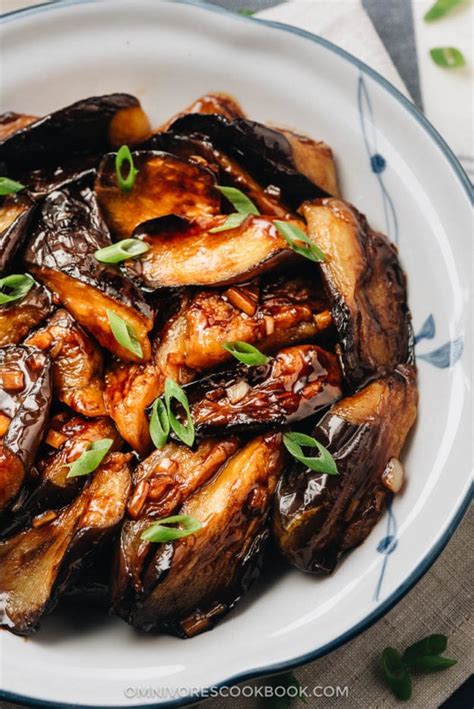 chinese eggplant with garlic sauce 红烧茄子 omnivore s cookbook