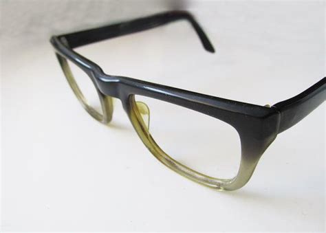 1950s Atomic 2 Toned Horn Rimmed Mad Men Glasses By Shuron Vintage Eyewear Mens Glasses