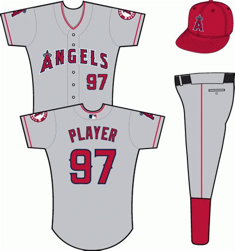 Los Angeles Angels Uniform Road Uniform American League Al