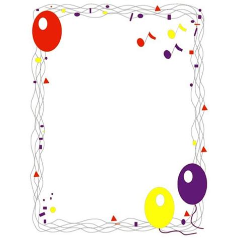 Birthday Borders For Microsoft Word Clipart Best