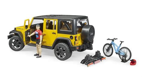 Other Toys Bruder Jeep Wrangler Rubicon With Cyclist And Bike