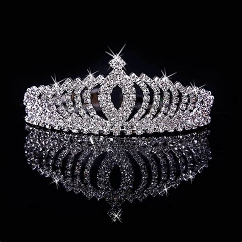 Glitter Rhinestone Princess Crown Tiara Headband Hair Band For Child