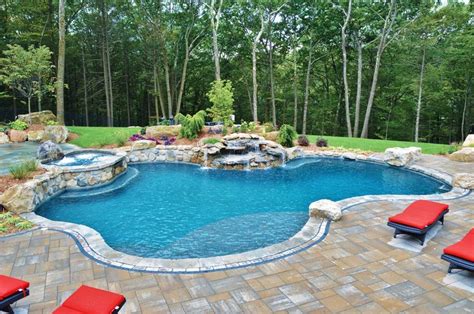 Oversized And Raised Custom Spa Large Natural Boulder Waterfall