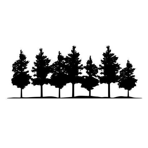 Tree Line Svg Instant Download For Cricut Silhouette Laser Machines