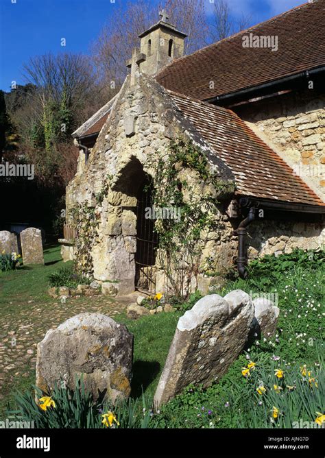 St Boniface Old Church In Spring Bonchurch Isle Of Wight England Uk