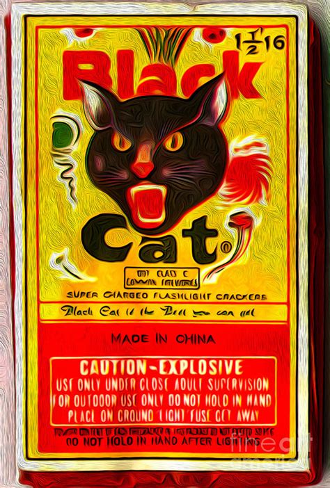 Buy them by the pack in our showroom at dynamite fireworks store in northwest indiana at 4218 calumet ave, hammond, indiana. Black Cat Fireworks Painting by Gregory Dyer