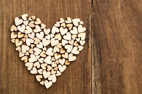 Free Stock Photo 13513 Small Wooden Hearts Freeimageslive