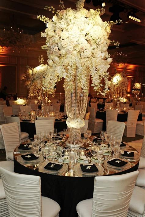Reception Décor Photos Crystal Floral Centerpiece Inside Weddings