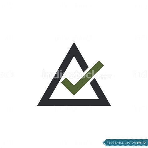 Triangle Check Mark Check List Icon Vector Template Indivstock