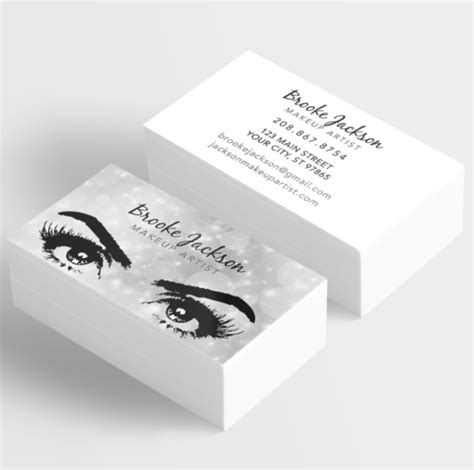 Well you're in luck, because here they come. already designed makeup artist business cards with silver ...