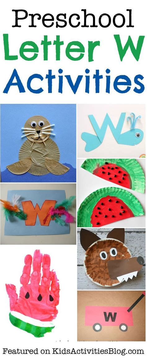 13 Wonderful Letter W Crafts And Activities Preschool Letters Letter W