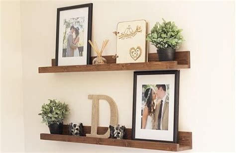 Rustic Wooden Picture Ledge Shelf Gallery By Dunnrusticdesigns