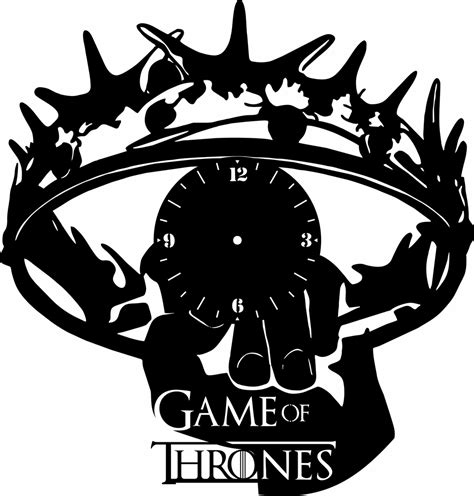 Wall Clock Game Of Thrones Design Dxf File Free Download