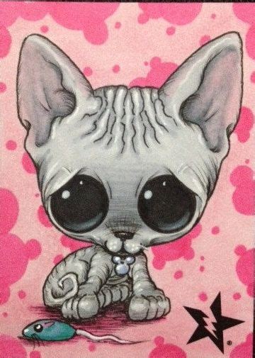 For those of you who are in the beginning we have prepared some easy to draw lovely ideas and we hope the examples in this article will give you. Sugar Fueled Walter Sphynx Cat Kitten Kitty Mouse Lowbrow ...
