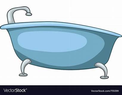 Tub Cartoon Vector Washroom Bathtub Wash Royalty