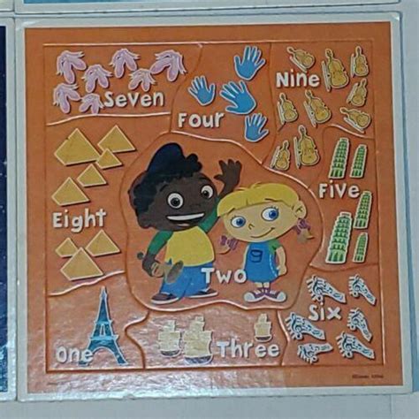 Disney Junior Little Einsteins Number Match Board Game Playskool Puzzle