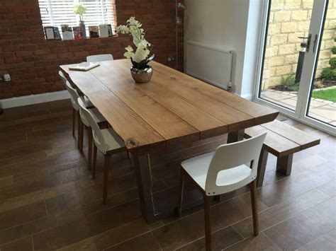Rustic Oak Dining Table Abacus Tables