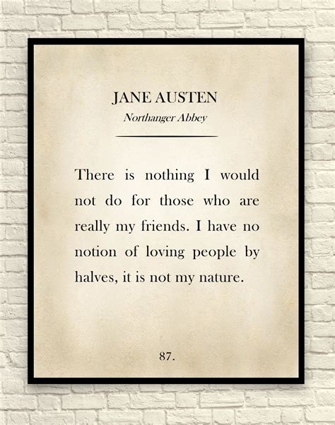 Jane Austen Northanger Abbey Art Print Jane Austen Quote Etsy Best