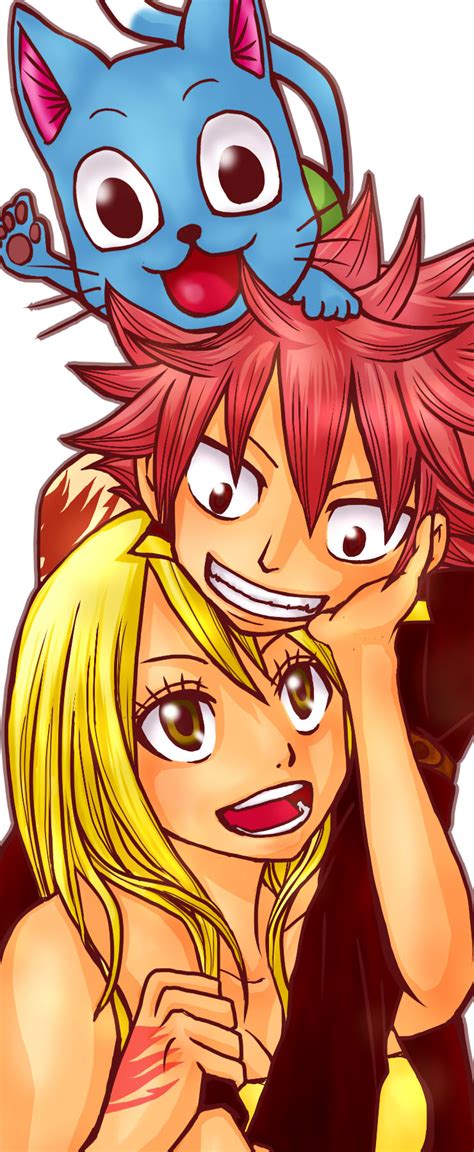 Natsu Lucy And Happy By Quantia13 On Deviantart