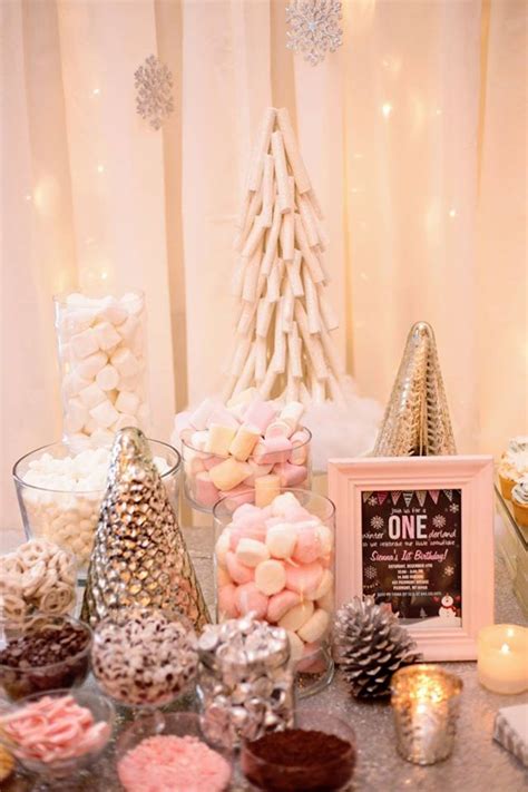 Throwing a winter wonderland party can be a wonderful and joyful experience. Kara's Party Ideas Winter ONEderland First Birthday Party | Kara's Party Ideas