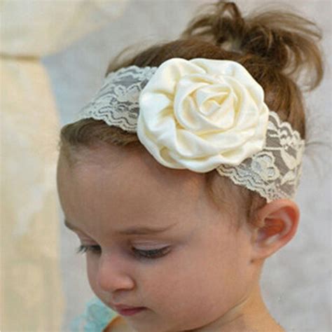 Newborn Baby Girl Rose Flower Headband Baby Floral Kid Elastic Princess