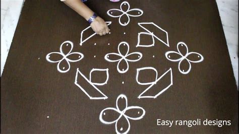 Simple Kolam Designs With 11 Dots Latest Deepam Muggulu Easy