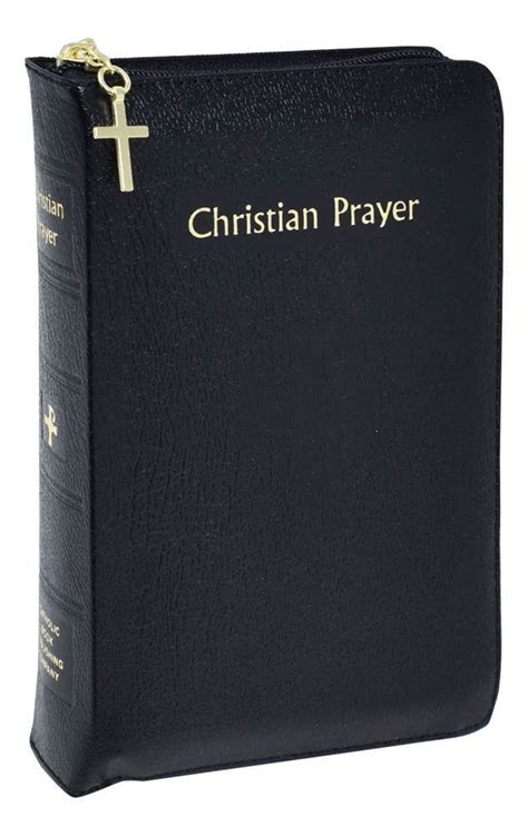 Christian Prayer Black Leather With Zipper