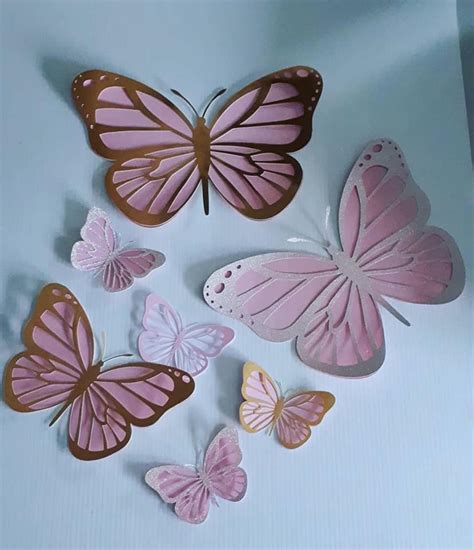 Butterfly Pink Glitter Gold Baby Pink Purple Or Pastel Etsy