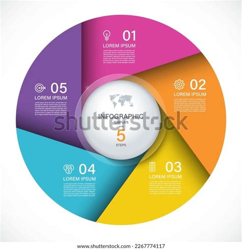 Vector Infographic Circle Cycle Diagram 5 Stock Vector Royalty Free