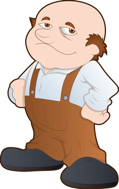 Fat Bald Man Cartoon Character Royalty Free Stock Image Storyblocks