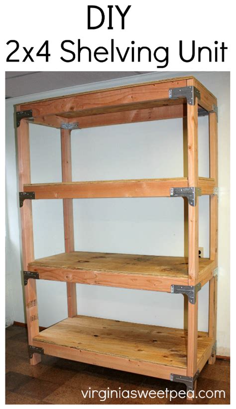 Diy 2x4 Shelving Unit Diy Storage Shelves Diy Wood Shelves Basement