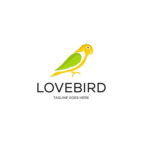 Lovebird Logo Design Icon Lovebird Full Color Design Bird Animal Logo