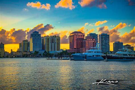 West Palm Beach Sunset Along The Waterway In 2022 West Palm Beach Florida Beach Sunset
