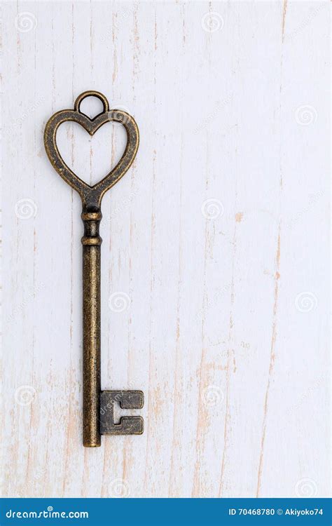 Vintage Key Heart Shape Stock Photo Image Of Metal Dirty 70468780
