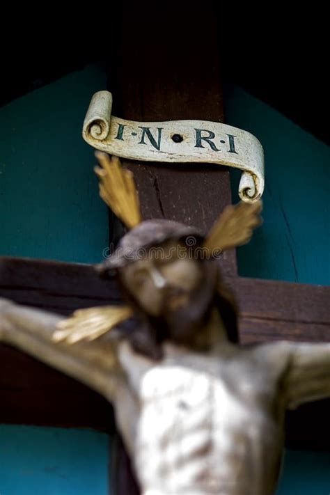 Inri Christ On The Cross Stock Image Image Of Blue Religious 31208711