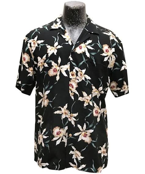 Magnum P I Black Star Orchid Hawaiian Shirt For Men Alohafunwear Com